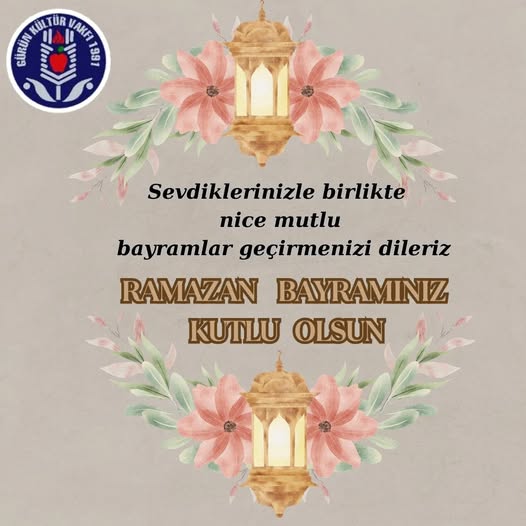 RAMAZAN BAYRAMINIZI KUTLARIZ.