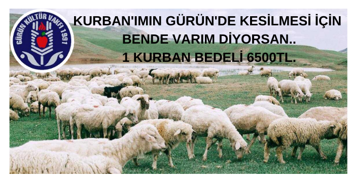  KURBAN'IMIN GÜRÜN DE KESİLMESİ İÇİN BENDE VARIM