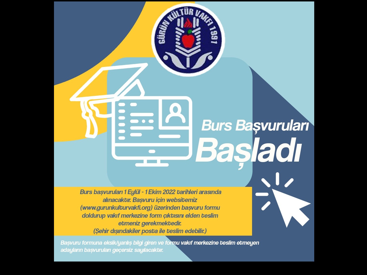  BURS BAŞVURULARI BAŞLADI