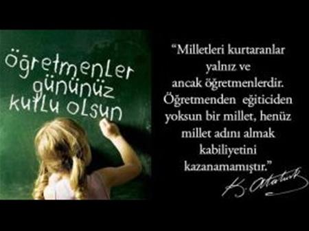 ÖĞRETMENLER GÜNÜNÜ KUTLARIZ