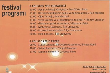1-2 Ağustos'ta Gürün 'de Buluşalım
