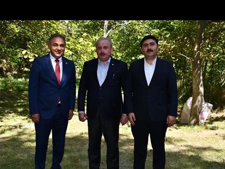 TBMM BAŞKANI ŞENTOP GÜRÜN’Ü ZİYARET ETTİ